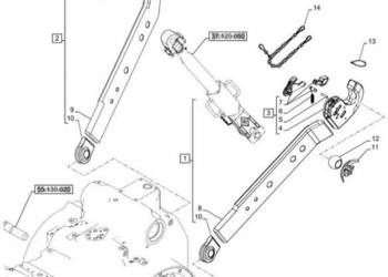 New Holland T6090 T6070 Cięgło dolne 47137104