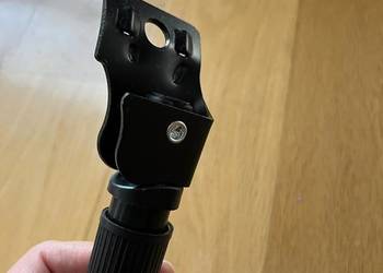 Nóżka rowerowa metalowa 28 cm – czarna z antypoślizgową stopką