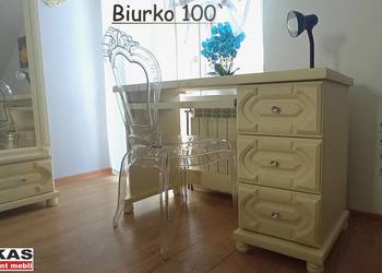 Biurko ŚLICZNE 100 Waniliowy Dąb ECRU Biały BEKAS Producent Mebli Stylowych