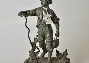 Łowca raków cynkal sygnowany Moreau (Francja ) 1870r 34cm