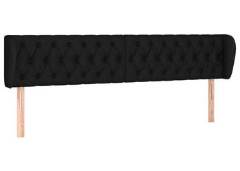 Zagłówek uszak czarny 183x23x78/88 cm tkanina WM-3117496