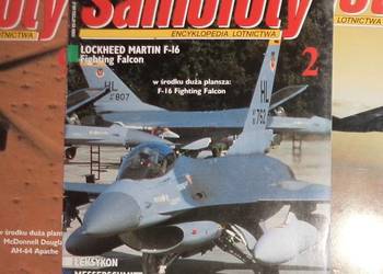 9x Samoloty Encylopedia lotnicwa, w środku plansze, 1998