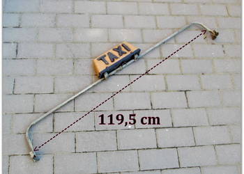 Kultowy kogut TAXI PRL - Szpakówka na rurce - Fiat 125p - Oryginał