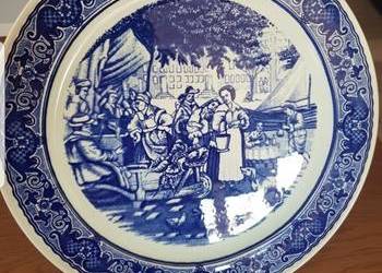 Talerz kobaltowy delfs