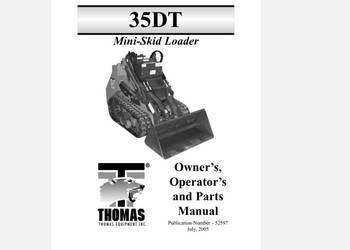 Thomas ładowarka 25G/GT, 35DT instrukcja z katalogiem częsci