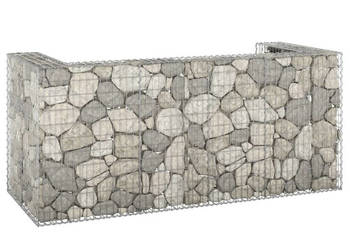 Gabionowa osłona do koszy na śmieci stal 254x100x110 cm WM-151300