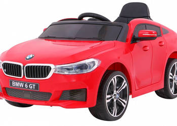 BMW 6GT Czerwone Autko Na Akumulator 2x6V 2x12000RPM Piankowe Koła Ekoskóra