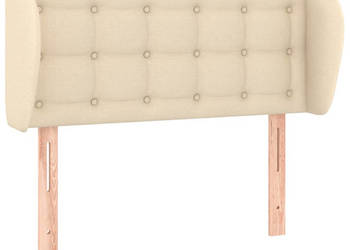 Zagłówek uszak kremowy 93x23x78/88 cm tkanina WM-3117565