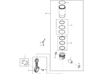 John Deere 9470RX - Pręt łączący regener. RM100065 (Silnik)