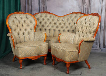 =ARTexpert= Wyprzedaż Zestaw sofa 2 fotele Ludwik berżera