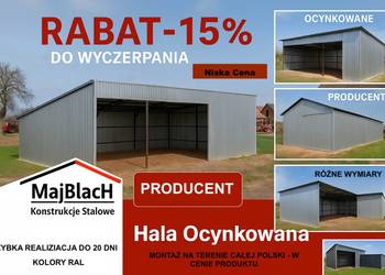 A111-Jednospadowy Garaż Ocynkowany / Garaż Blaszany / HALA   – Maj-Blach