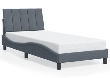 Rama łóżka bez materaca ciemnoszara aksamitna 80x200 cm WM-3207814