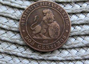 Hiszpania 2 Centimos 1870r - Rząd tymczsowy