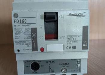 Wyłącznik kompaktowy GE Record Plus FD160 63A 3P