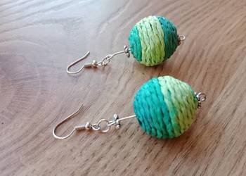 Kolczyki kula zieleń