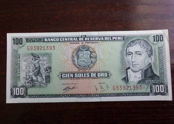 Banknot 100 soles Peru