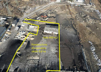 Wynajmę działka przemysłowa 0,8 ha utwardzona z halą 500 m biuro waga