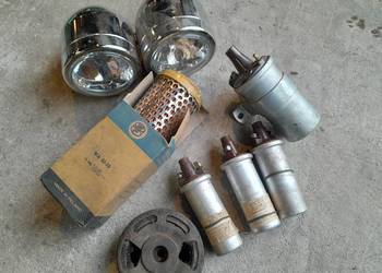 Stare części motocyklowe PRL motorower cewka magneto filtr WA 20-75 lampy