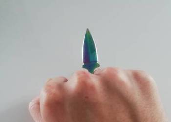 Nóż Taktyczny NA SZYJĘ Sztylet push Dagger na prezent edc