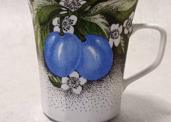 Chodzież Porcelanowy Kubek Śliwy Śliwki Chodzież Porcelanowy Kubek Śliwy Śliwki