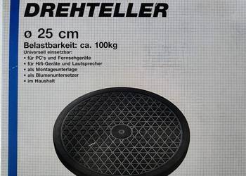Talerz obrotowy podkładka 25,3 x 1,6 cm
Maks. obciążenie 100kg