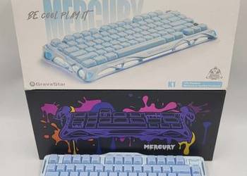 GravaStar Mercury K1 Bezprzewodowa Klawiatura Mechaniczna 75% Ice Blue
