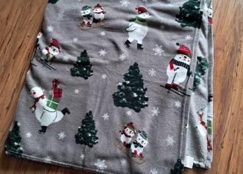 koc w bałwanki 170x120 cm stan bdb