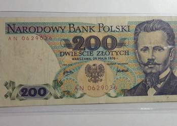 ULTRA RZADKOŚĆ !!! 200 zlotych 1976 s. AN