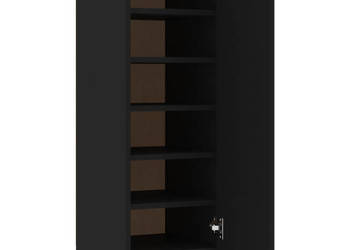 Szafka na buty czarna 32x35x92 cm materiał drewnopochodny WM-808973