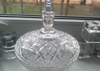 Kryształowa bomboniera duża piękna prl