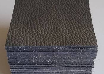 Skóra Kwadrat 8 x 8 cm (30 sztuk) Licowa Włoska Szary (23)