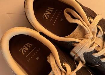 Sneakersy ZARA retro – czekoladowy brąz – stan IDEALNY – r. 39