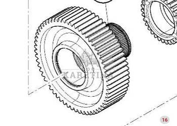 Massey Ferguson 7516 Koło Zębate Tryb Zębatka CZĘŚCI 4302423M2