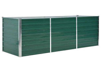Podwyższona donica z galwanizowanej stali 240x80x77 cm zielona WM-44841