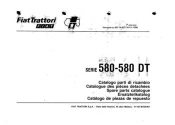 Fiat 580, 580 DT  katalog części ciągnik