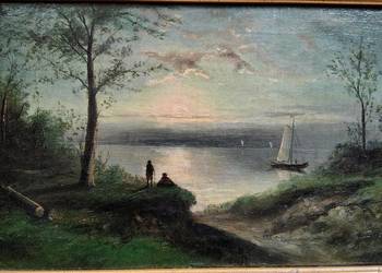 Stary obraz olejny na płótnie 19 wiek Nicolaas Riegen