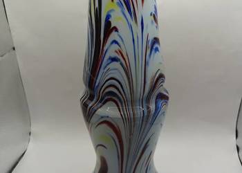 Szklany wazon duży kolorowy barwiony w masie Szklany wazon duży kolorowy barwiony w masie