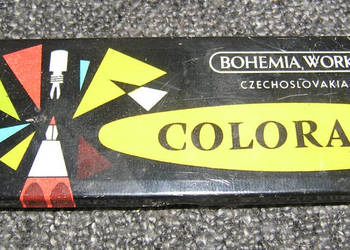 kredki czeskie Bohemia Works metalowe vintage PRL