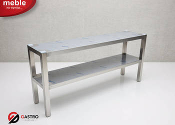 Nadstawka ze stali nierdzewnej podwójna – wydawka, półka 1300x300x600 mm