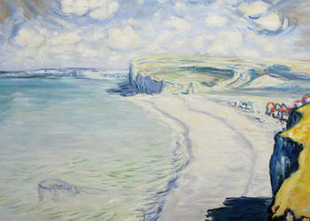 Obraz na prezent Plaża w Pourville - Claude Monet
