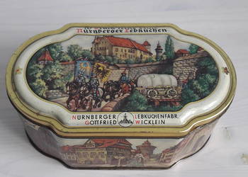 Puszka metalowa pudełko pojemnik Nurnberger Gottfried Lebkuc