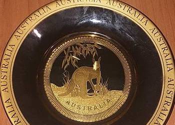 Talerzyk inkrustowany 24k złotem Australia