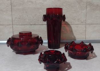 Zestaw "Diatret" ze szkła sodowego lata 70