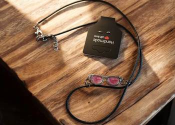 Naszyjnik różowe okulary