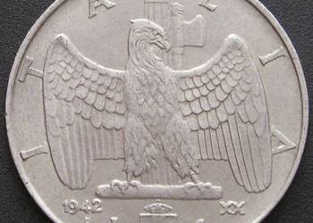 Włochy 1 lir 1942 - król Wiktor Emanuel III