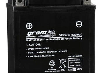 Akumulator motocyklowy GROM GT9B-BS YT9B 12V 9Ah 120A L+