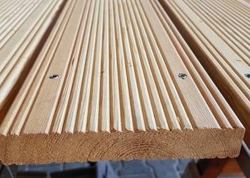 Deska tarasowa modrzew syberyjski ryflowana taras tarasy deski 24x145mm