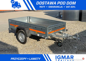 TEMARED ECO 2010 lekka przyczepka jednoosiowa DMC 750 kg burty stalowe