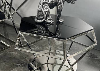 Stolik kawowy / ława Diamentino Srebrny 80x80x50