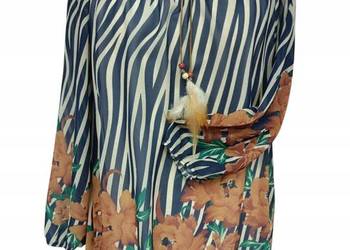 BLUZKA szyfonowa elegancka hiszpanka wiązana UNI/ biust 126cm